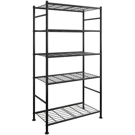 Storage Shelves - 5 Tier Shelf Organizer, Heavy Duty Garage Shelving Unit with Leveling Feet, Stable Metal Shelves Organizer for Pantry, Kitchen and Closet, 33.0" W x 12.6" D x 72.0" H