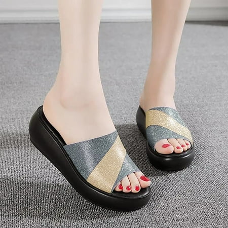 

eczipvz Women Shoes Summer Flat Sandals for Women Comfortable Casual Beach Shoes Bohemian Beaded Flip Flops Sandals