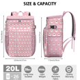 thumbnail image 3 of Travel Cooler Bag - Pink Halloween Ghosts with Bows Camping Beer Cooler Backpack with Bottle Opener- Waterproof Insulated Picnic Backpacks - Cooler Bag for Beach, 3 of 6