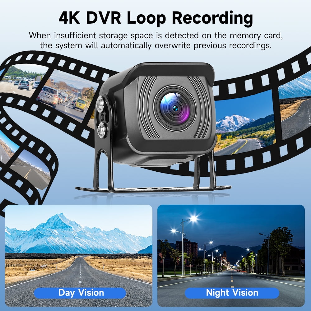 Podofo 4 Channel Backup Camera System,10.1 Inch IPS Reversin