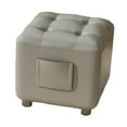 thumbnail image 2 of Reposapiés pequeño, otomano, taburete estable para cambiar zapatos, reposapiés, reposapiés para sala de estar, sala de juegos, dormitorio, interior Gris, 2 of 8