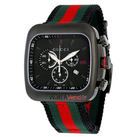 Gucci Coupe Chronograph Black Dial Nylon Strap Men s Watch