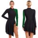 thumbnail image 3 of Leotardo de gimnasia para mujer, vestido de baile de Ballet, traje de baile lírico de danza contemporánea, Ropa de baile con abertura lateral de manga larga, 3 of 5
