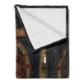 thumbnail image 2 of Medieval Soft Flannel Fleece Throw Blanket, Gothic Building in the Sky Large Terrace Fantasy Architectural Image Print, Cozy Plush for Indoor and Outdoor Use, 60" x 80", Dark Grey Brown, by Ambesonne, 2 of 5