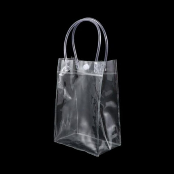 Ikeay Storage Bag Clearance! Clear Tote Bag Pvc Transparent Shopping Bag Handbag Storage Gift Bag Case, Plastic Bag