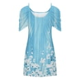 thumbnail image 3 of Robes à Épaules Dénudées pour Femmes Robes d'Été pour Femmes Imprimé Manches Courtes Épaules Dénudées Col Rond Robes Manches Courtes pour Femmes Robes d'Été Courtes pour Femmes, 3 of 5