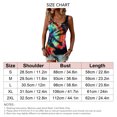 thumbnail image 4 of Camiseta sin mangas con cuello en V para mujer, hermoso Tie Dye, chaleco sin mangas de verano para uso diario, 4 of 6
