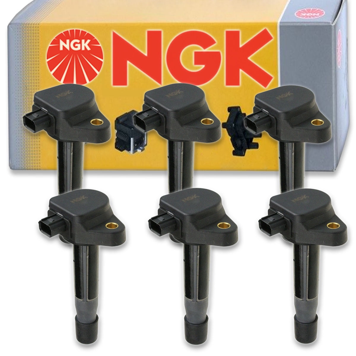 6 pc NGK 49020 Ignition Coils for 1415178H 1415195 178-8379 178-8482 2505-484797 30520-R70-A01 30520-R70-S01 30520-RN0-A01 36-8165 673-2311 90207-RAA-A01 921-2150 921-2154 E1103 E1124 GN10426 IC693