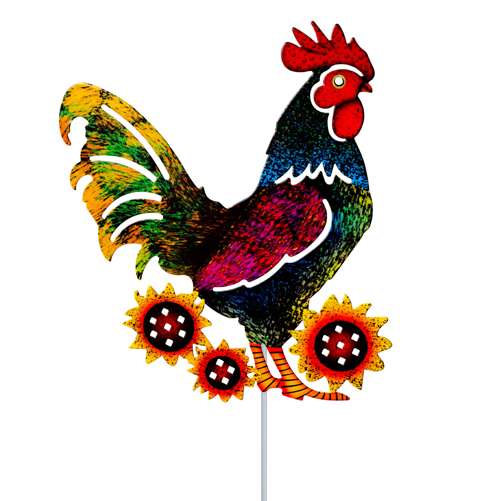 JWF Mall Rooster Sculpture Realistic Standing Animal Garden Decoration