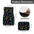thumbnail image 5 of Pzuqiu Colorful Dogs Paw Car Floor Mats with Steering Wheel Protector Anti-Slip Pad Dust Proof Car Interior Accessories Easy to Install for SUV,Vans,sedans,Trucks,Car Mats Full Set 5 Pcs, 5 of 6