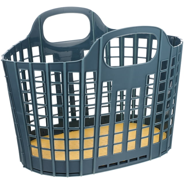 EeaseCA Foldable Storage Basket Fruits Vegetable Basket Handheld Storage Basket Bathroom Laundry Basket