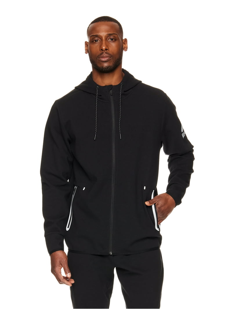 Reebok Men's Element Zip Hoodie, Reflective, Activewear, Sizes up