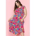 thumbnail image 4 of a.Jesdani Maxi Floral Rouge Vif - Élégant à Étages, Grande Taille, Sans Manches Grace, 4 of 8