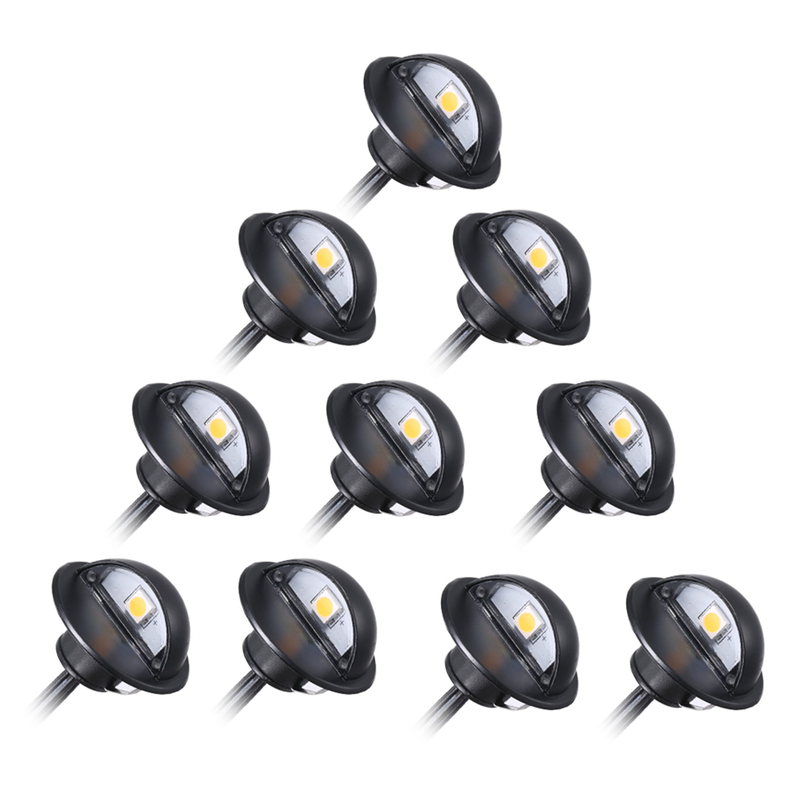 Details about   10PCS Φ35mm 12V Warm White LED Outdoor Garden Patio Step Stair Deck Lights Hot ! 