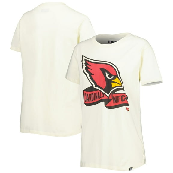 Women's New Era Cream Arizona Cardinals Chrome Sideline T-Shirt