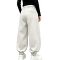 thumbnail image 4 of Qingpeng Boys Girls Sweatpants Elastic Waist Side Pockets Drawstring Cuffed Casual Athletic Long Pants for Kids, 4 of 5