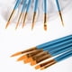 thumbnail image 2 of Juego de 10 pinceles para pintar, pinceles planos de acuarela azules, kit de pintura, 2 of 7