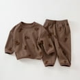 thumbnail image 3 of Owordtank Baby Toddler Boy Girl Fall Winter Clothes Embroidery Pullover Pants Sets Infant Long Sleeve Sweatshirt Outfits, 3 of 3