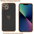 thumbnail image 2 of for iPhone 13 Case, Slim Shockproof Electroplated iPhone 13 Protective Phone Case, Black, 2 of 11