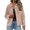 Khaki, variant on Women Button Collared Long Sleeve Solid Casual Vintage Work Loose Jacket Deerskin Velvet Cardigan Coat, Purple XXL