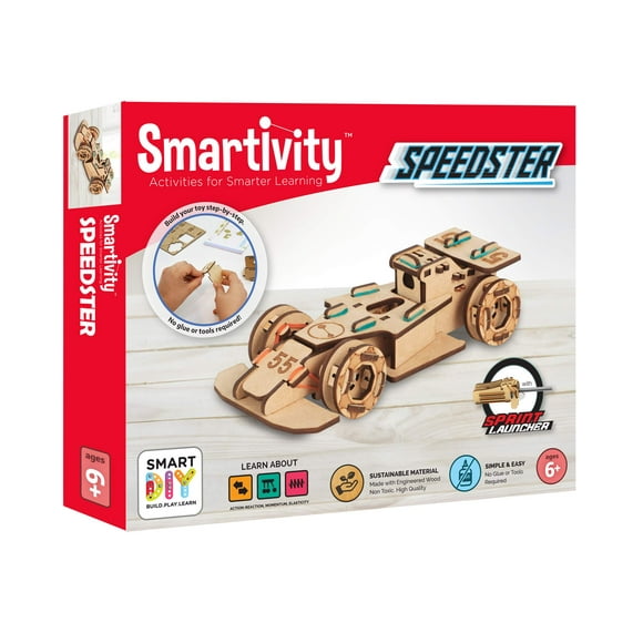 Smartivity Speedster 3D Modèle en Bois Tige d'Apprentissage Jouet pour les Enfants Âgés de 6 Ans et Plus