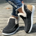 thumbnail image 2 of Stylish and comfortable winter warm shoes - plush lining, warm, wear-resistant, round toe, slip-on design, comfortable outdoor walking shoes suitable for cold weather, 2 of 12