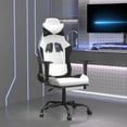 thumbnail image 1 of vidaXL Chaise de Gaming avec Repose-Pieds Similicuir Blanc et Noir, 1 of 5