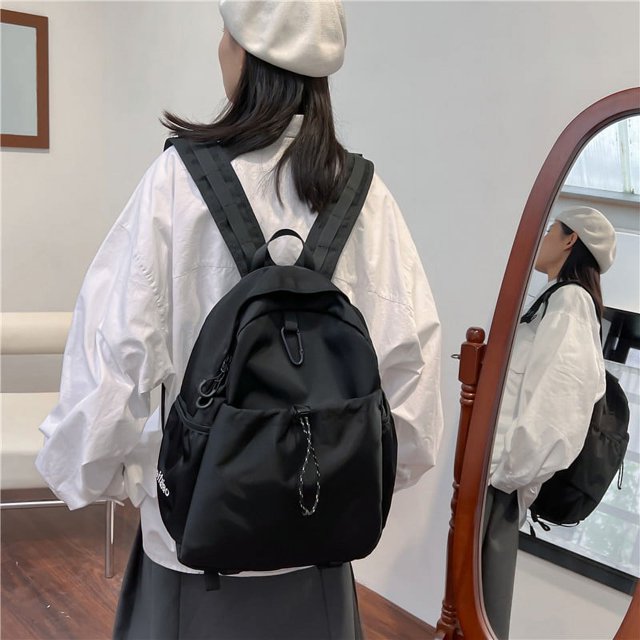 Mochila Mochila ligera Mochila informal Mochila de viaje para computadora portátil para hombres Mujeres Negro