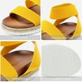 thumbnail image 5 of Dream Pairs Women's Platform Wedge Sandals JIMMIE MUSTARD/YELLOW Size 6.5, 5 of 6