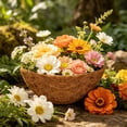 thumbnail image 4 of Diceymbol Round Hanging Planter with Coconut Fiber Liner Eco-Friendly Coir Basket for Indoor/Outdoor Plants, Breathable Air Pruning Pot with Chain for Ferns, Flowers & Herbs 8In, 4 of 7