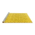 thumbnail image 2 of Ahgly Company Machine Washable Indoor Square Abstract Yellow Modern Area Rugs, 6' Square, 2 of 4
