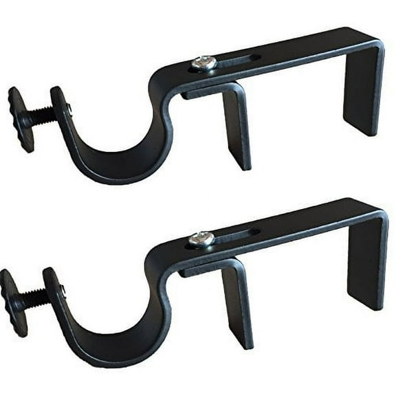 nono bracket - outside mounted blinds curtain rod bracket attachment (black)