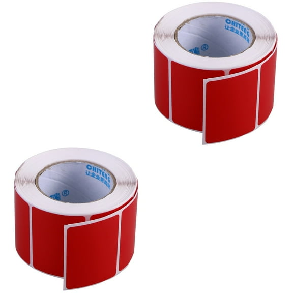 Set of 2 Thermal Transfer Labels Stationery Stickers Printer Office Red