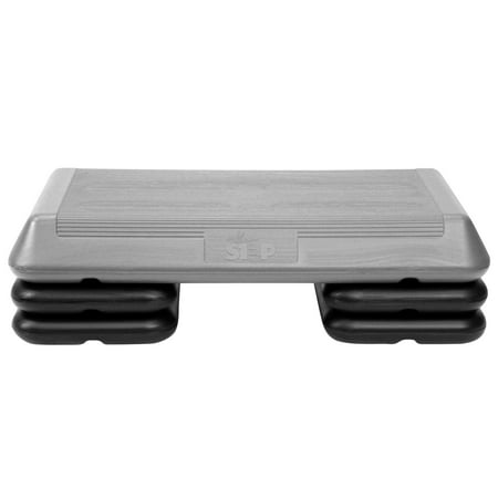 The Step Original Aerobic Platform - Circuit Size Teal Aerobic Platform and Four Original Black Risers Included with 4