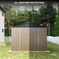 thumbnail image 6 of TROPOW Storage Shed 8x10 FT Metal Shed Galvanised Steel Garden Shed with Lockable Doors Outdoor Waterproof Shed for Bike Storage, Tool Storage, Temporary Storage, 6 of 7