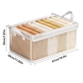 thumbnail image 4 of Back to School Supplies,Foldable Clothes Storage Bin with Clear Lid Waterproof Fabric Organizer Box Stackable Storage Container with Handles for Closet Bedroom, 4 of 7
