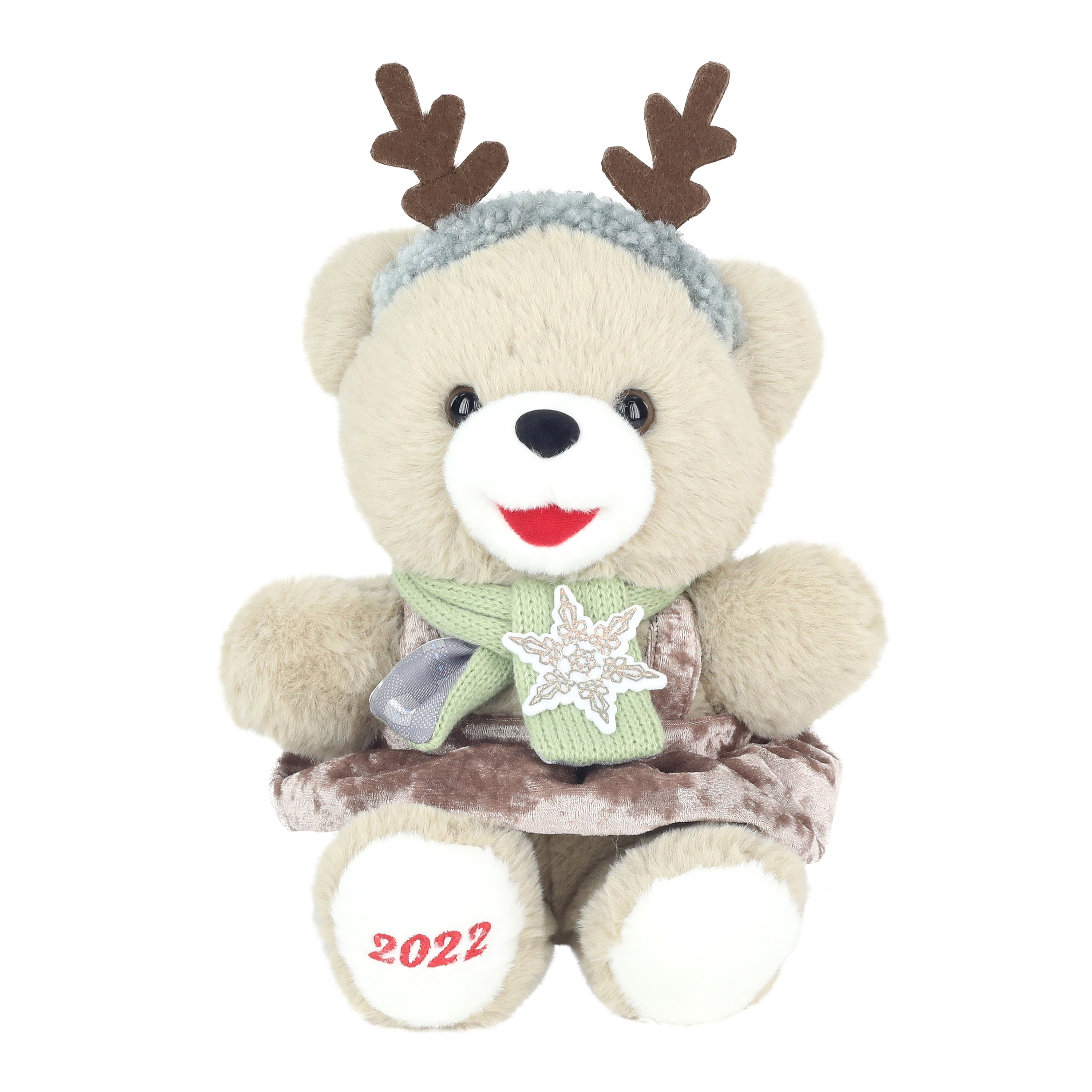 Holiday Time Christmas 10.5 inch Snowflake Teddy Plush Toy