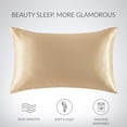 thumbnail image 3 of Funda de almohada de satén para cabello y piel, paquete de 2 - Fundas de almohada de tamaño estándar - Fundas de almohada de satén con cierre de sobre, 3 of 8