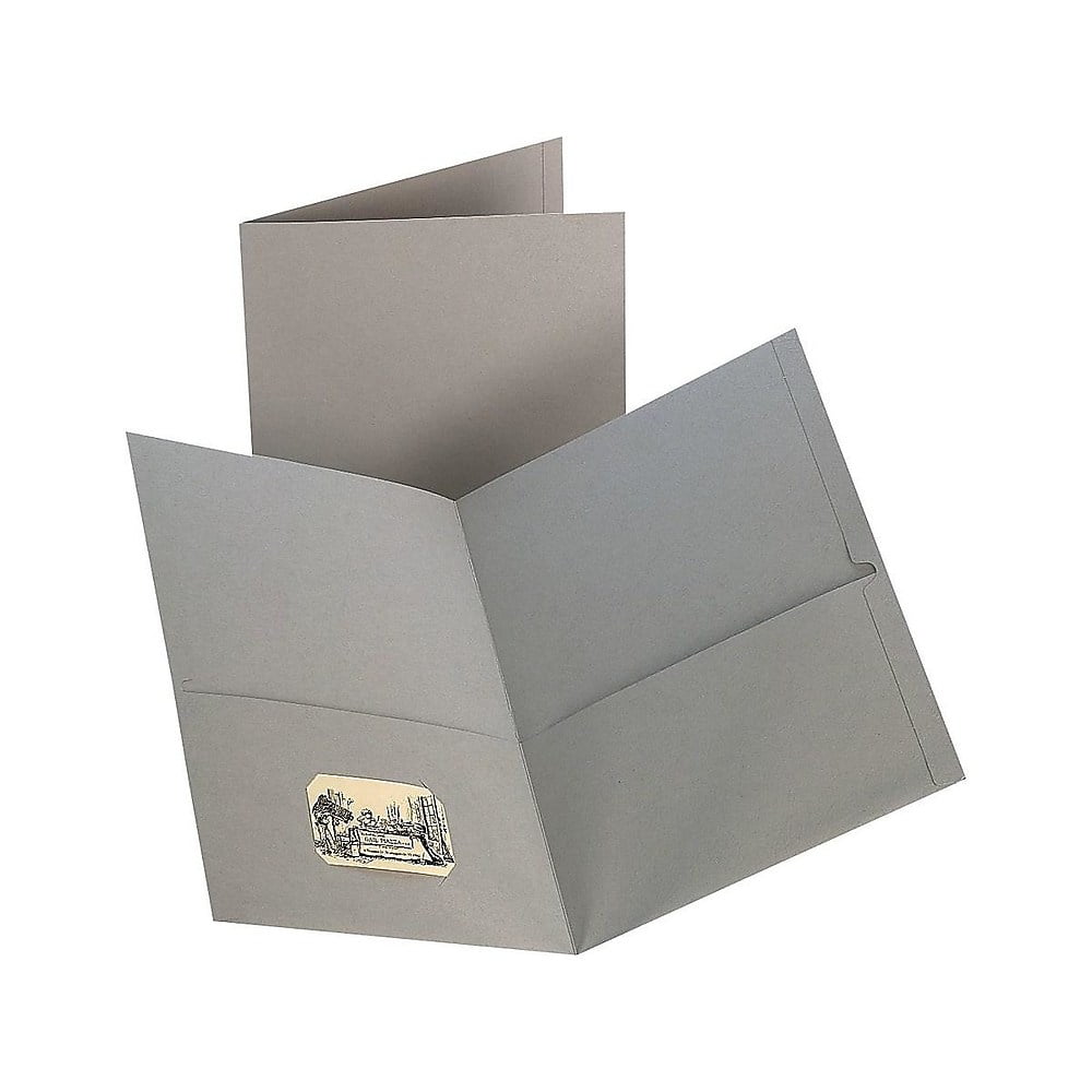 Staples 2Pocket Folder Gray 13380