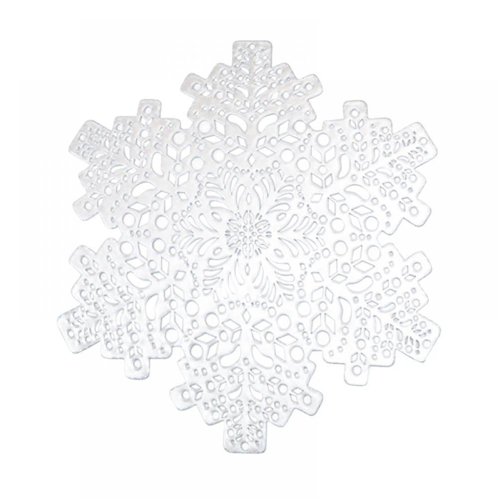 GOODLY Christmas Snowflake Placemats Metallic Vinyl Festival Table goodly-christmas-snowflake-placemats-metallic-vinyl-festival-table