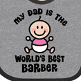 thumbnail image 4 of Inktastic My Daddy Worlds Best Barber Girls Baby Bib, 4 of 4