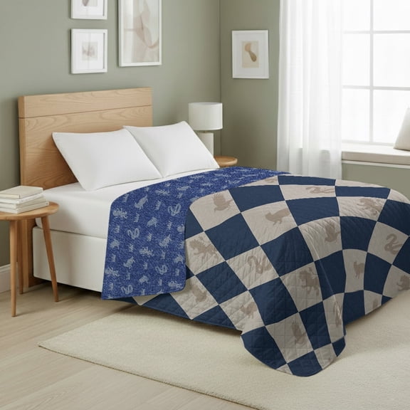 Harry Potter Herald Call Quilted Throw Blanket 60x90 inches, Kids Character Bedding