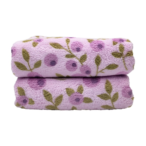 AUQ 2026 New Super Soft 100% Cotton Hand Towels for Bathroom,Spring Flower Face Towel Absorbent Colorful Floral Embroidered Decorative Dish Bath Towel for Bathroom Kitchen,29.5 X 13.8 Inch,Purple