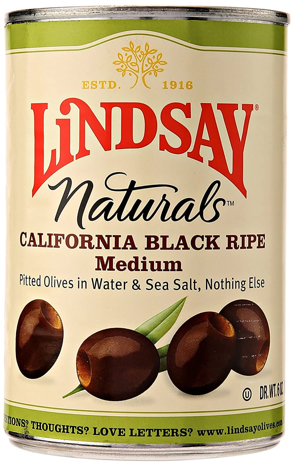 Lindsay Naturals Black Ripe Olives, 6 Ounce