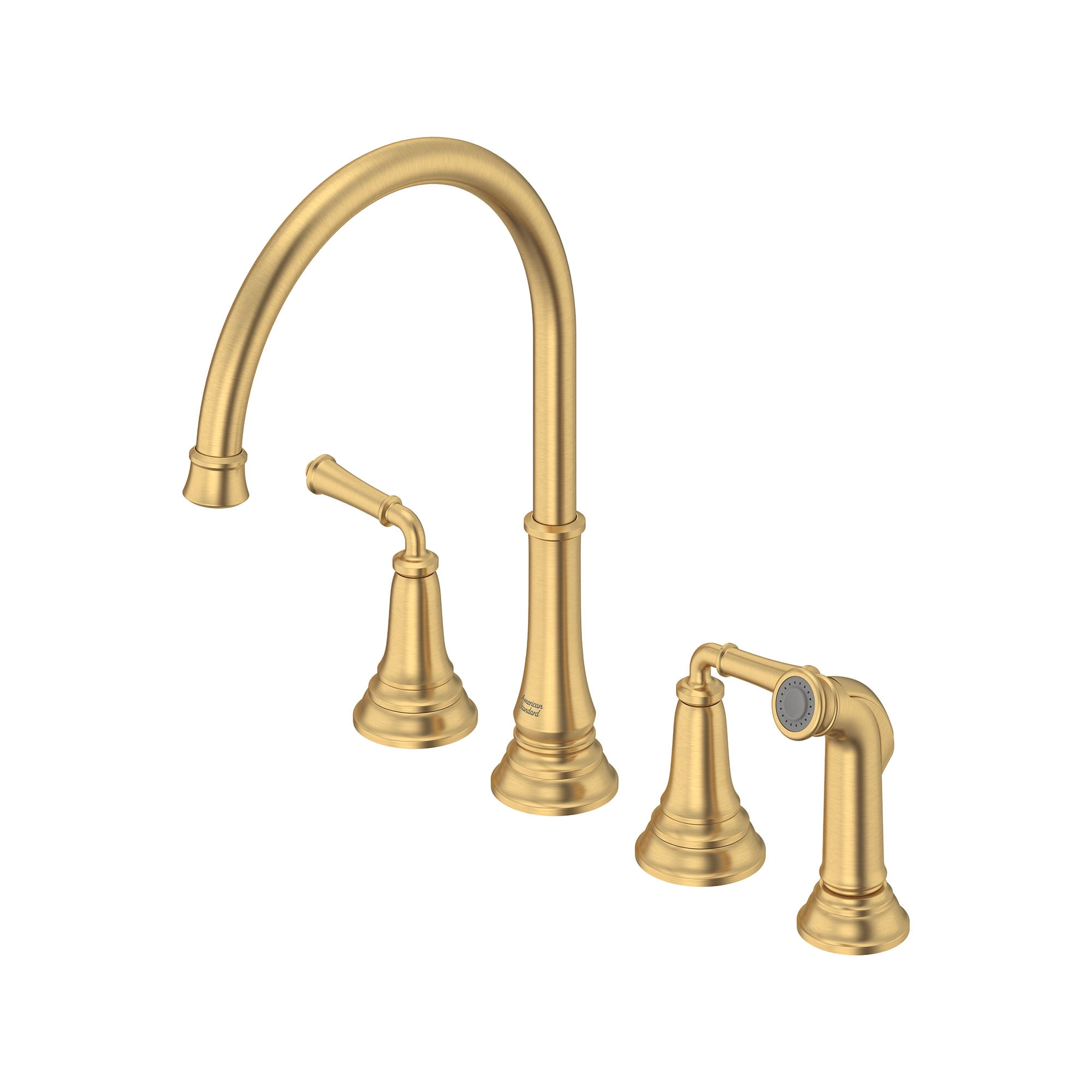 American Standard 4279701.GN0 Delancey Double Handle Widespread Kitchen Faucet - Brushed