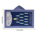 thumbnail image 4 of ” Extended Kids Bath Beach Soft Cotton Terry Hooded Towel  for Wrap Cartoon Cape Shower Robe Poncho  Stars”, 4 of 10