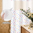 thumbnail image 3 of No Hook Shower Curtain, Colorful Polka Dot Shower Curtains for Bathroom with See Through Top Window, Modern Minimalist Geometric Waterproof & Washable Bath Curtain Extra Long 72"x96", 3 of 9