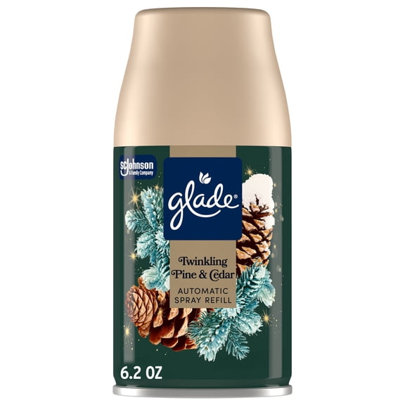 Glade® Automatic Spray Refill, Air Freshener, Twinkling Pine and Cedar, 6.2 oz