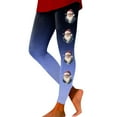 thumbnail image 1 of Zhanying Leggings de Noël pour Femmes Grande Taille Respirants Évacuant l'Humidité Collants Rayés Noirs et Rouges Grande Taille Bleu G, 1 of 6