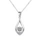 thumbnail image 2 of Collar con colgante de moissanita, collar con colgante de plata para mujeres con diamante de moissanita, collar con colgante solitario, cadena de 16 pulgadas y extensor de 2 pulgadas, 2 of 5